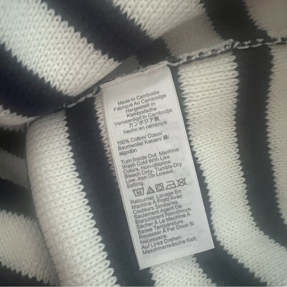 🆕 J. Crew | Blue + White Striped 100% Cotton Jacket Cardigan Sweater, NWT - Picture 6 of 6